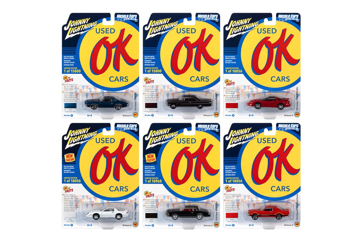 JOHNNY LIGHTNING MUSCLE CARS U.S.A. 2021 RELEASE 4 SET A - 6 1/64