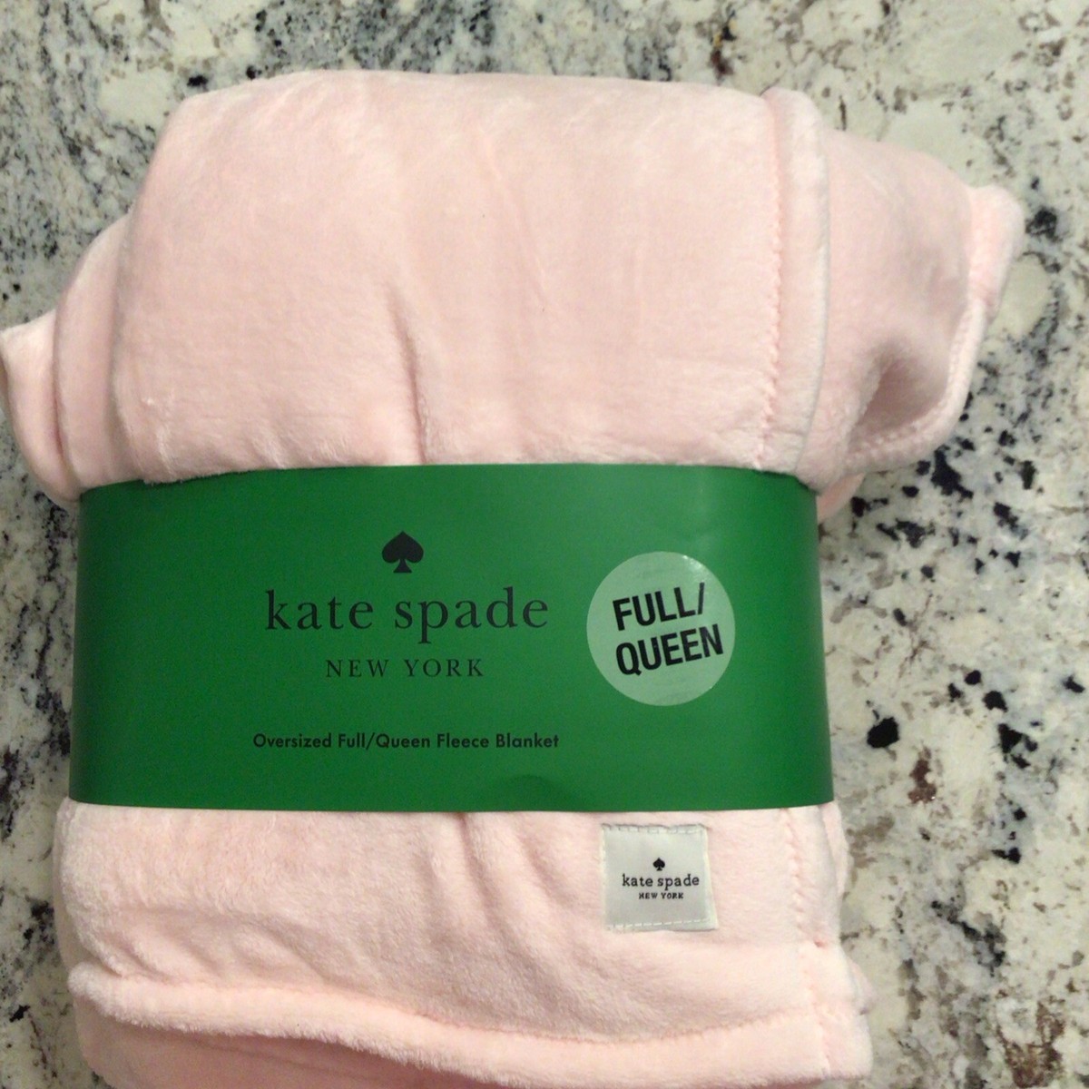 Kate Spade Oversized Full/Queen Ballet Pink Plush Fleece Blanket