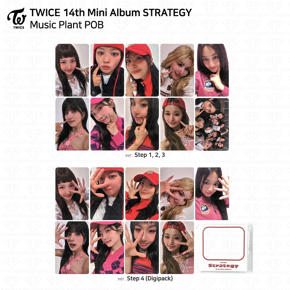 TWICE 14th Mini Album STRATEGY Music Plant POB Photocard Step 1,2