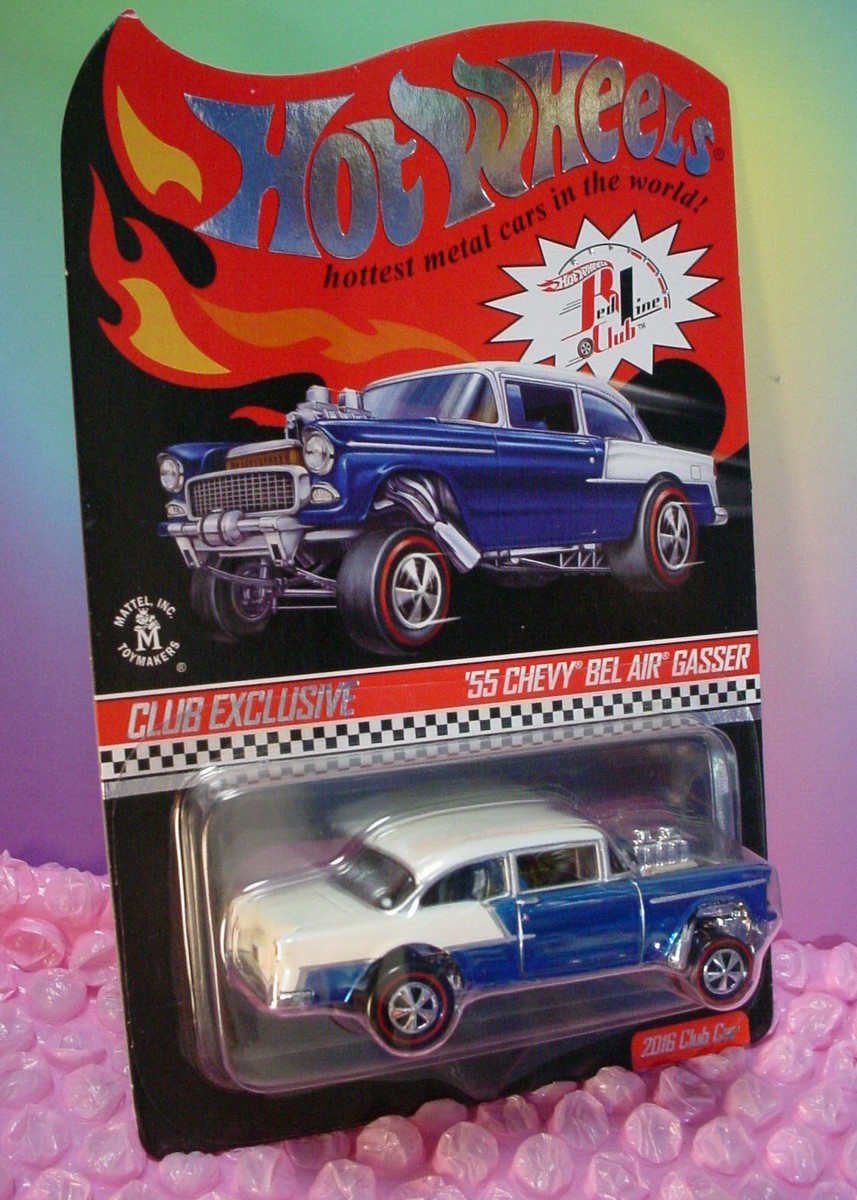 Hot Wheels RLC CLUB EXCLUSIVE '55 CHEVY BEL AIR GASSER ☆blue☆w