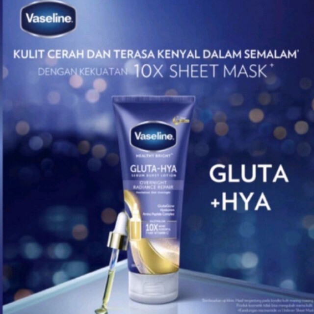 Vaseline Gluta Hya Lotion Overnight Radiance Repair Serum Burst