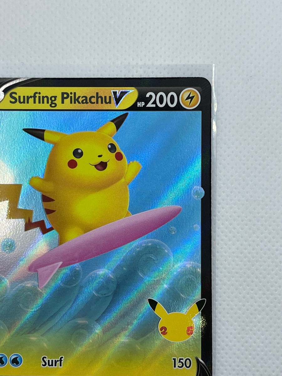 Surfing Pikachu V 008/025 Holo Rare V - Celebrations - Pokemon TCG