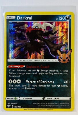 Darkrai 105/189 Pokémon Holo Rare Trick Or Trade Halloween Foil