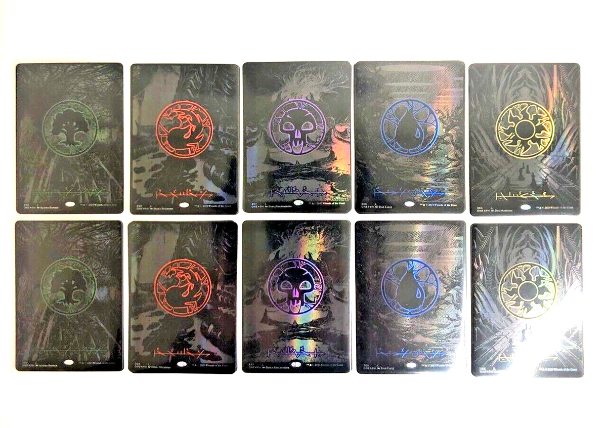 MTG Phyrexia All Will Be One FOIL Oil Slick Raised Lands 20 of