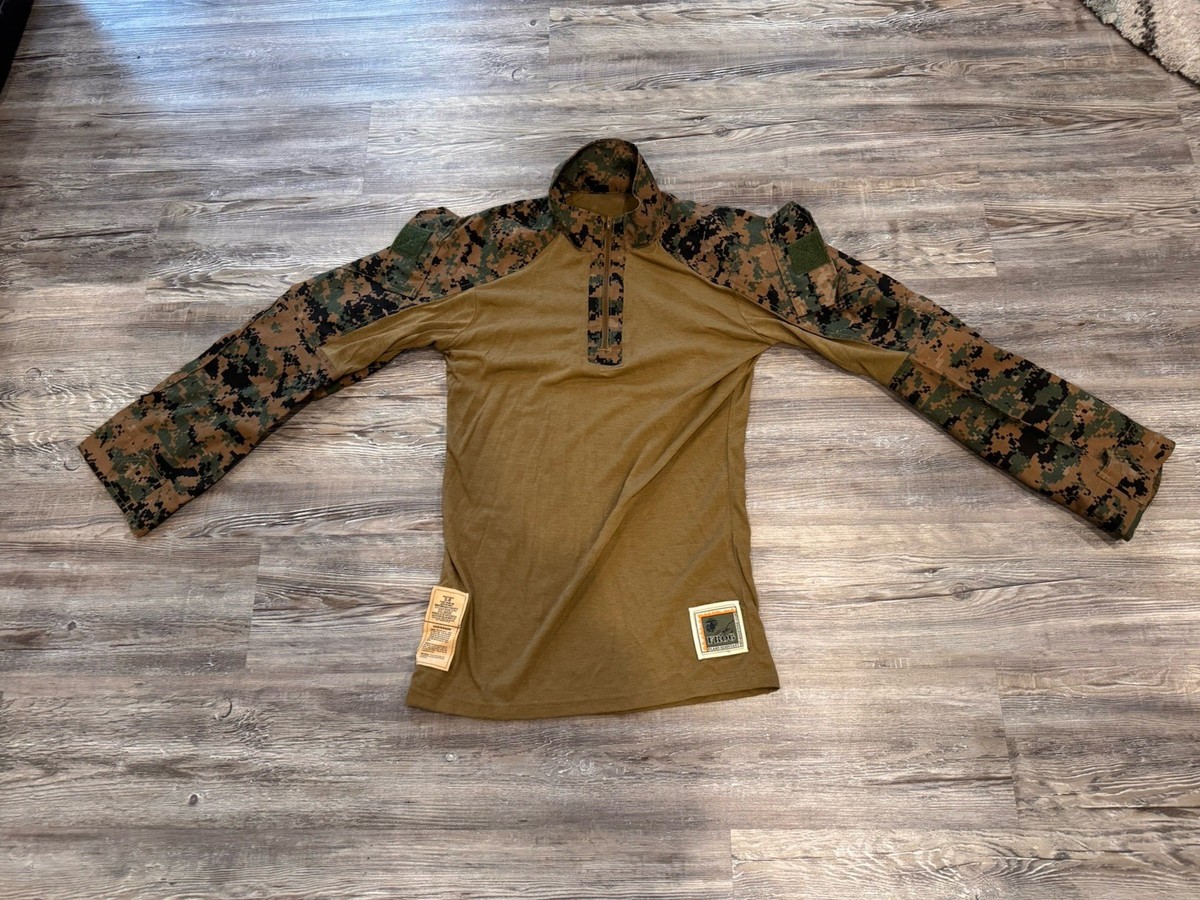 USMC Woodland MARPAT FROG Combat Shirt top Size SMALL REGULAR