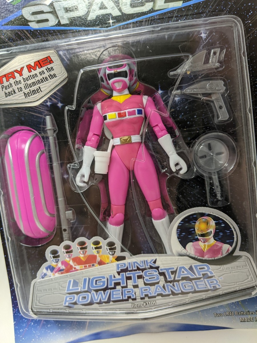 Power Rangers In Space Pink Lightstar Ranger Figure Helmet Lights