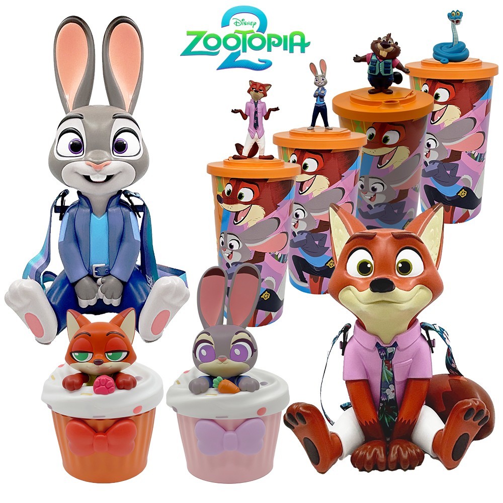 Zootopia 2 Movie Cup Topper Gary Judith Nick Model Popcorn Bucket