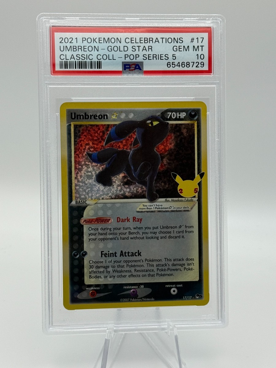 PSA 10 Umbreon Gold Star 17 Celebrations Classic Collection Pop