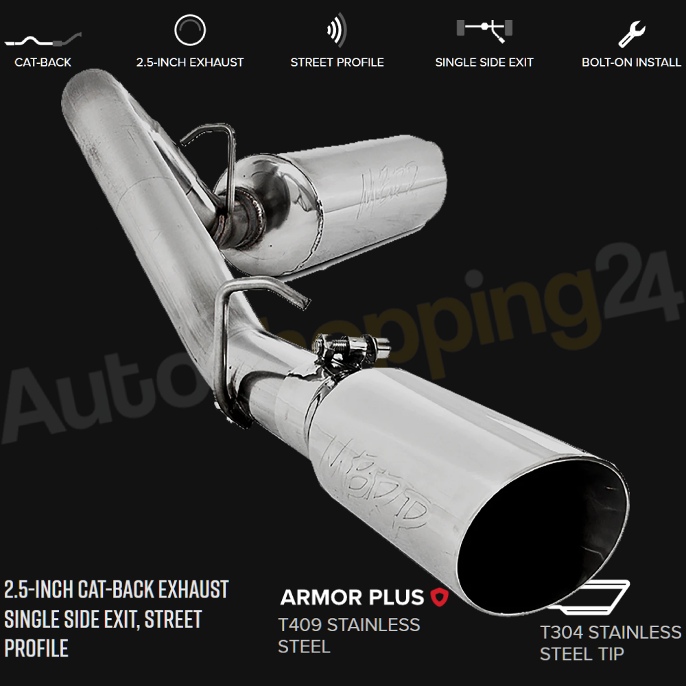 MBRP S5500409 Single Side Exhaust System for 00-06 Jeep Wrangler