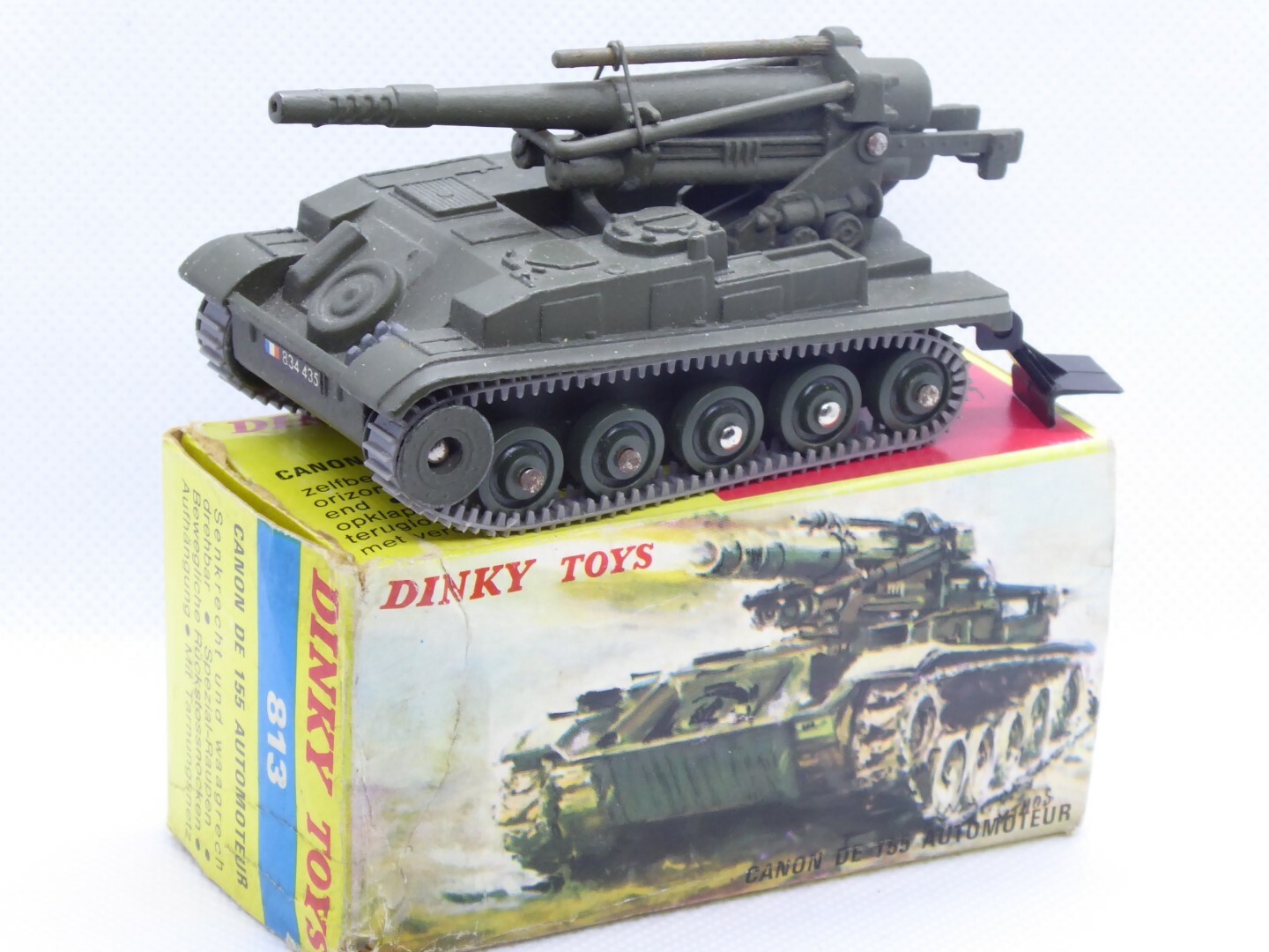 Dinky 813, AMX Tank 155 Gun - Free Price Guide & Review