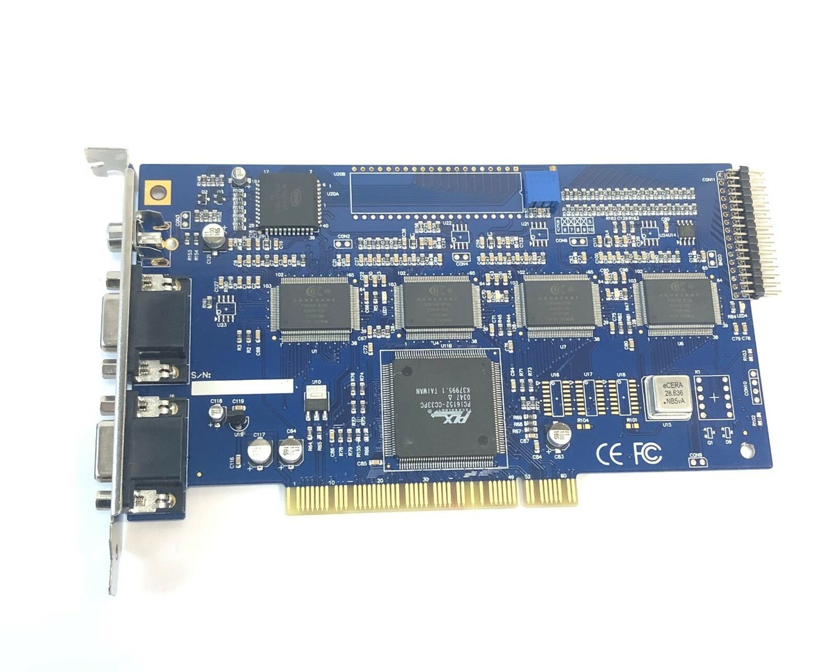 PLX Technology PCI6152-CC33PC 16 Channel PCI CCTV DVR Capture Card