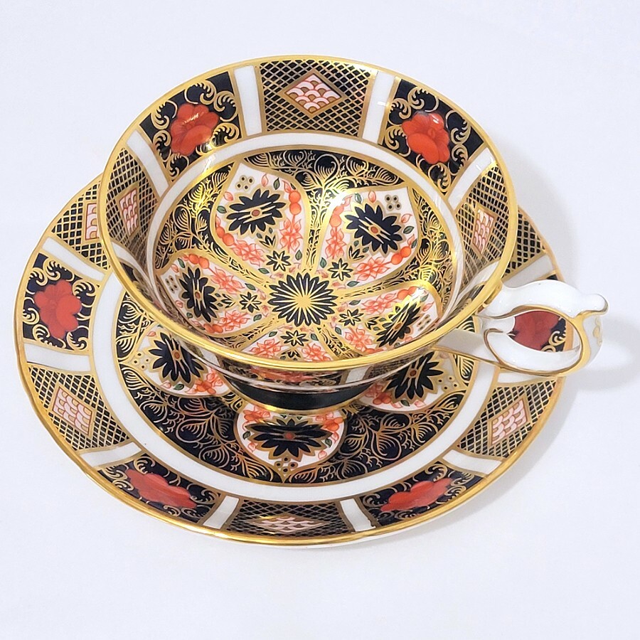 Royal Crown Derby Old Imari 1128 Elizabeth Cobalt Blue Tea Cup