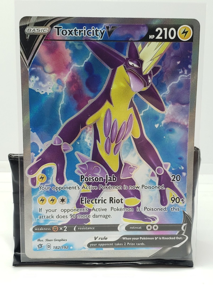 Toxtricity V 182/192 TCG Rebel Clash NM Full Art Ultra Rare