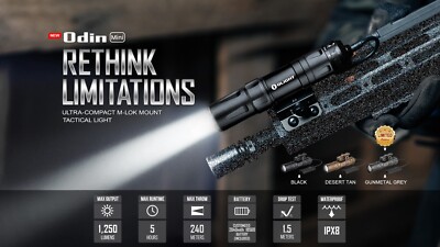 Olight Odin Mini Desert Tan 1250 Lumen Rechargeable Rail Mount