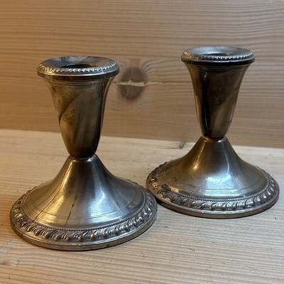 スターリングシルバー 燭台 ペア STERLING WEIGHTED 小型 スターリング