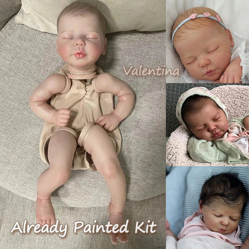 19in Reborn Baby Dolls Kit Lifelike Valentina with Veins Cloth