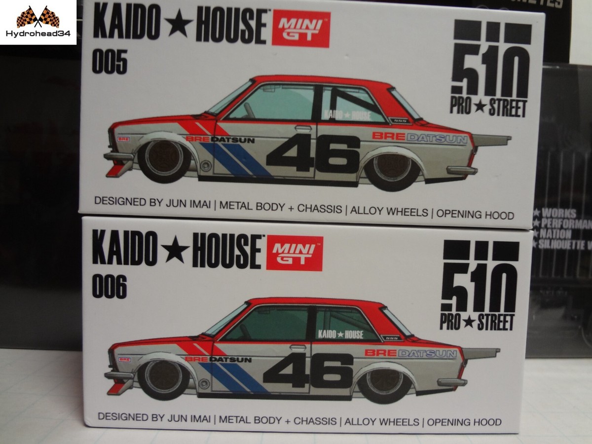 Mini GT KAIDO House Datsun BRE 510 Pro Street 005/006 Set of 2