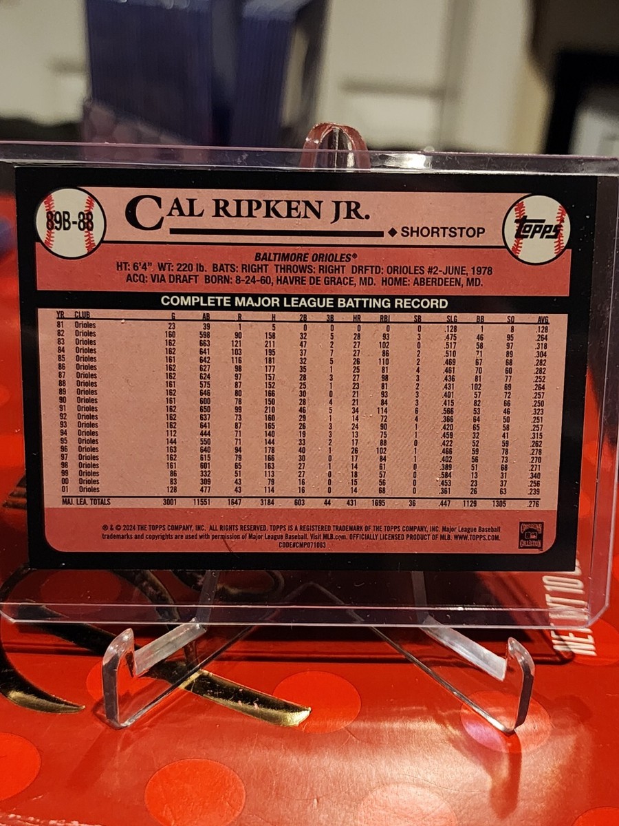 Orioles Cal Ripken Jr 2024 Topps Series 1 35th Anniversary Trading