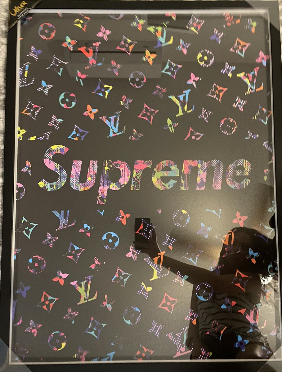 New Supreme x LV wall decor In frame by Oliver Gal 24x32 | eBay