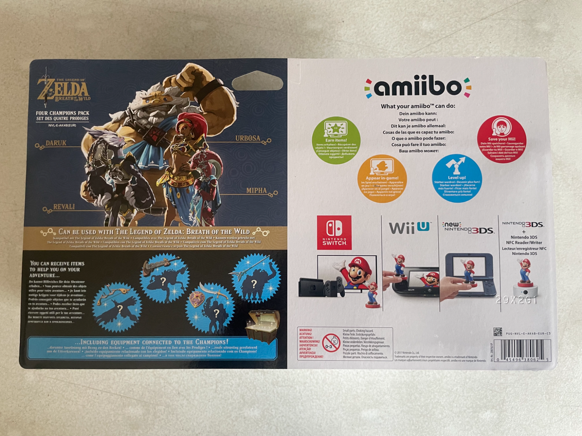 Champions 4-Pack Amiibos Breath of the Wild Nintendo Brand New