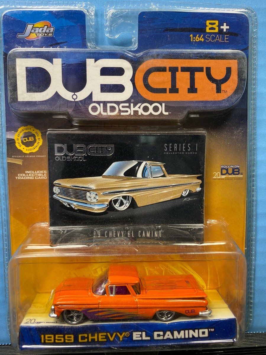 1/64 JADA DUB CITY OLDSKOOL 1959 CHEVROLET EL CAMINO CANDY ORANGE