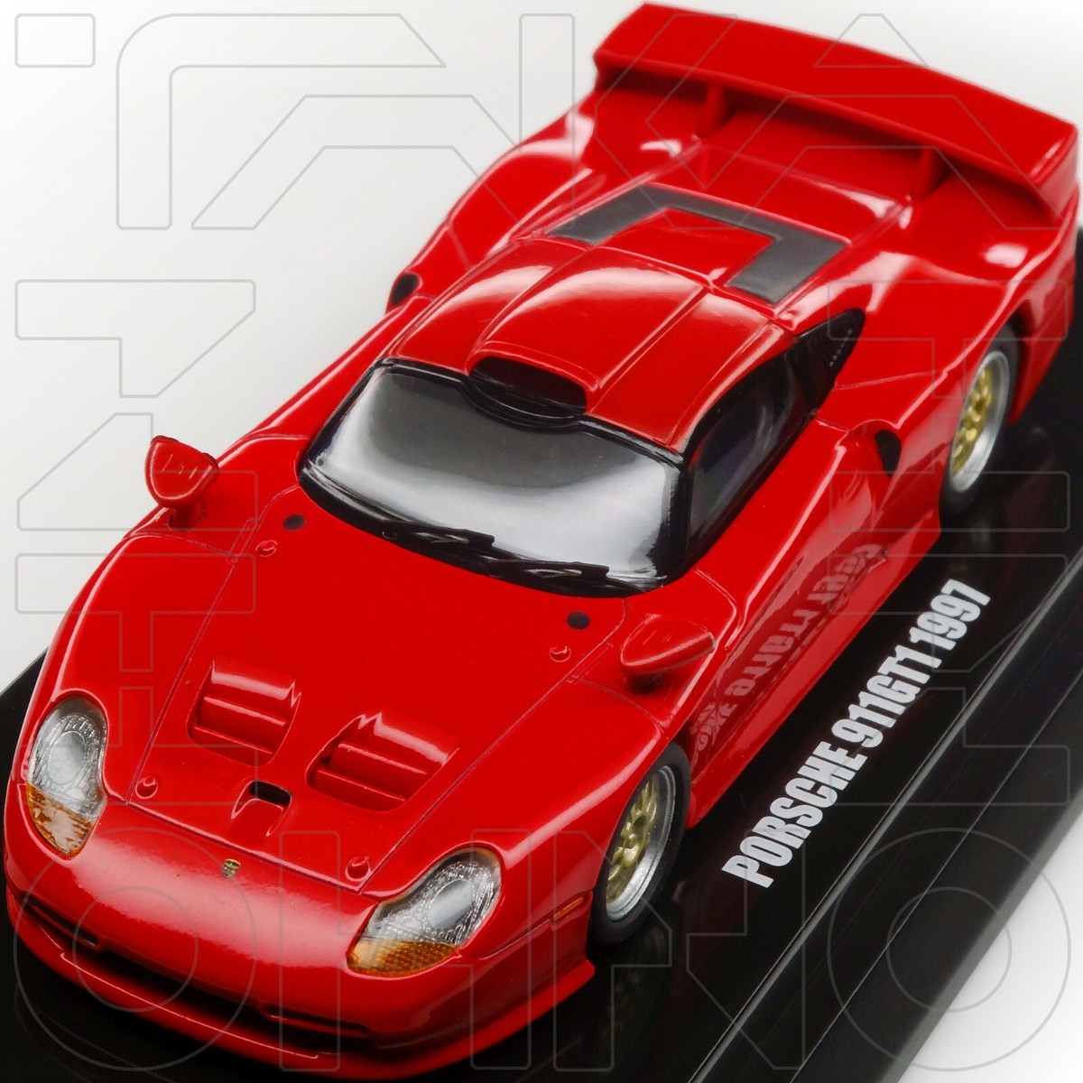 PORSCHE 911 GT1 EVO 1997 RED KYOSHO BEADS COLLECTION 1:64 K06532R