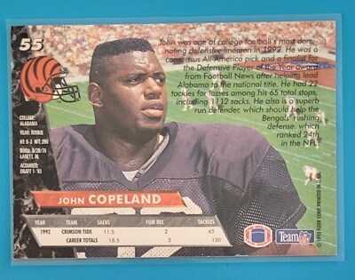 1993 Fleer Ultra Rookie #55 John Copeland Cincinnati Bengals