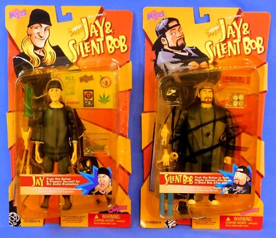 BIG BLAST VIEW ASKEW TALKING JAY & SILENT BOB 2-FIGURE LOT SIGNED