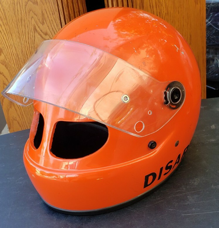 Vintage BELL Star Helmet Double Window Orange 7 3/4 62 Rare Racing