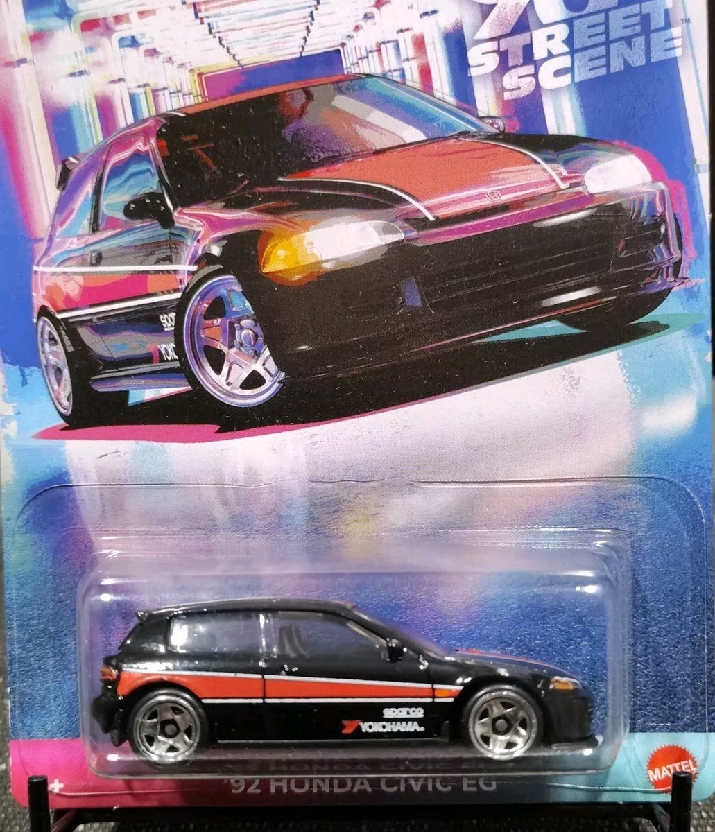92 Honda Civic EG* (90's Street Scene) Hot Wheels Silver Series