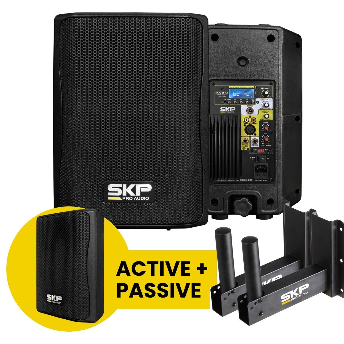 SKP SK-208PX Active + Passive 2-way System - BT TWS Woofer 8