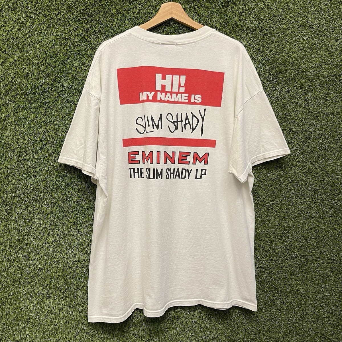Vintage Eminem Hi My Name Is Slim Shady LP Hip Hop Rap Tee Mens