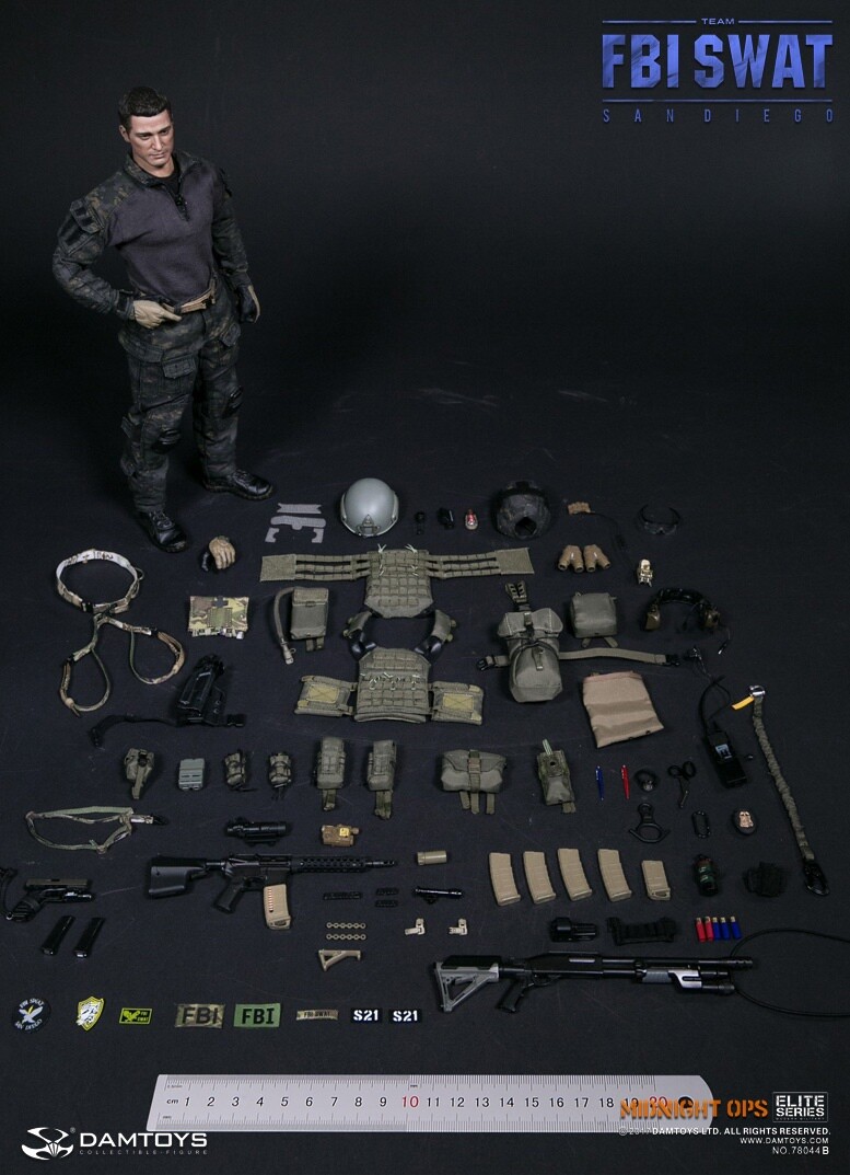 DamToys 1/6 US FBI SWAT Team Agent San Diego Midnight OPS 78044 A