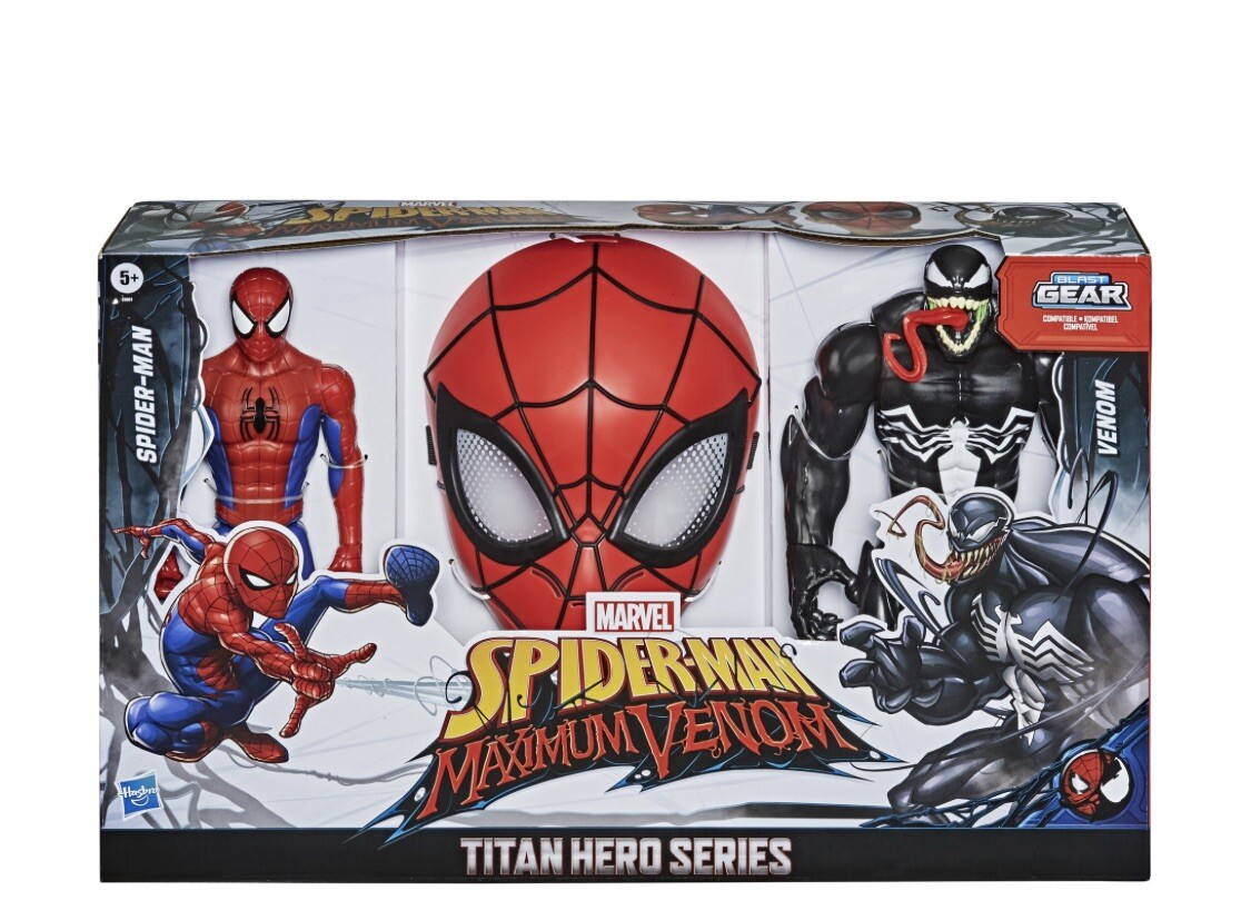 Spider-Man Maximum Venom Titan Hero Spider-Man Vs. Venom Action