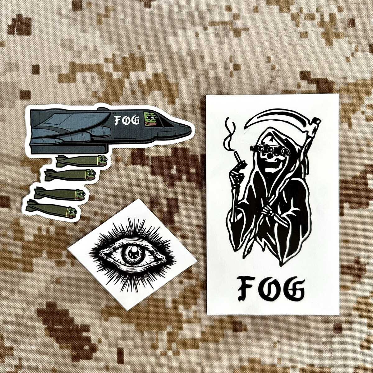 Forward Observations Group FOG Pano Repaer PePe Sticker Slap Set