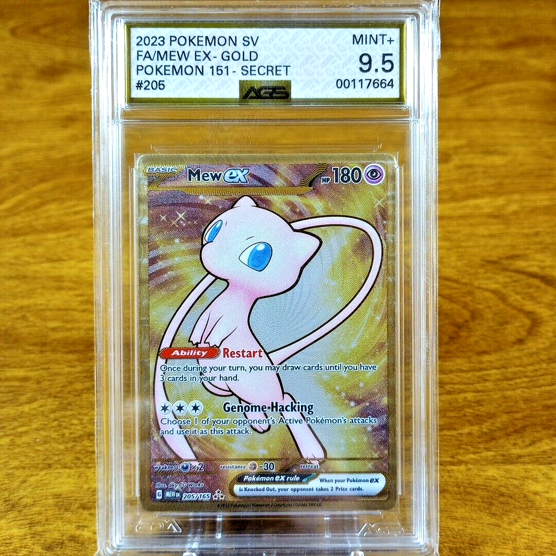 Pokemon SV 151 Mew EX 205/165 AGS Mint+ 9.5 Metal Holo Hyper