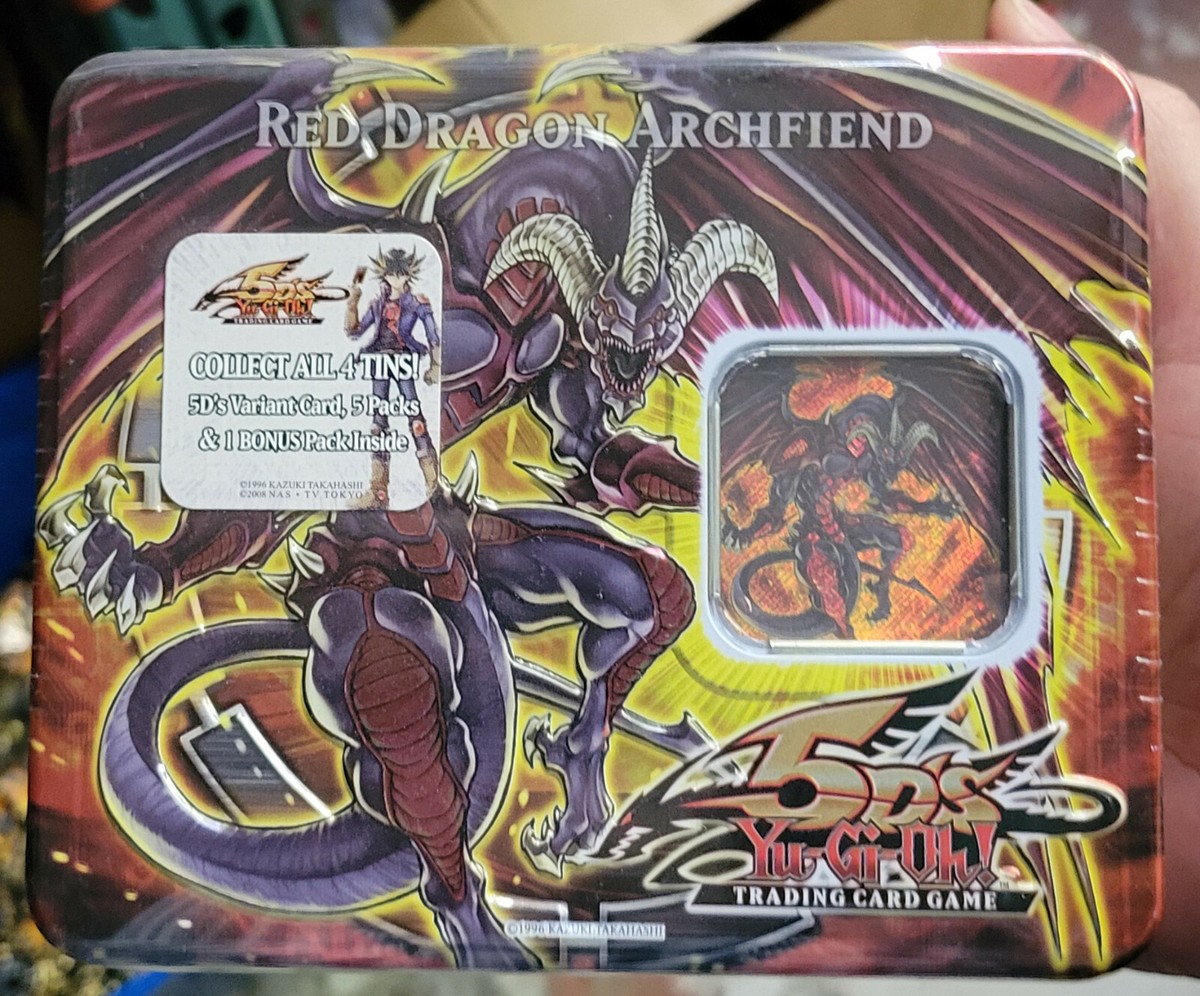 YUGIOH! 5DS GX 2008 COLLECTOR'S TIN RED DRAGON ARCHFIEND TIN