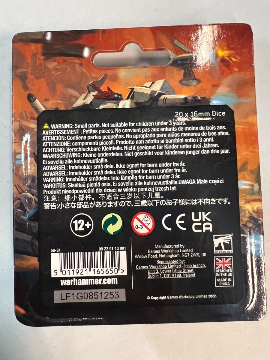 T'AU EMPIRE Dice 40K Warhammer Games Workshop 40,000 Tau white red