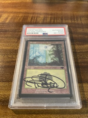 MTG✨Artist Signed GURU FOREST✨Guru Lands Promo PSA Certified