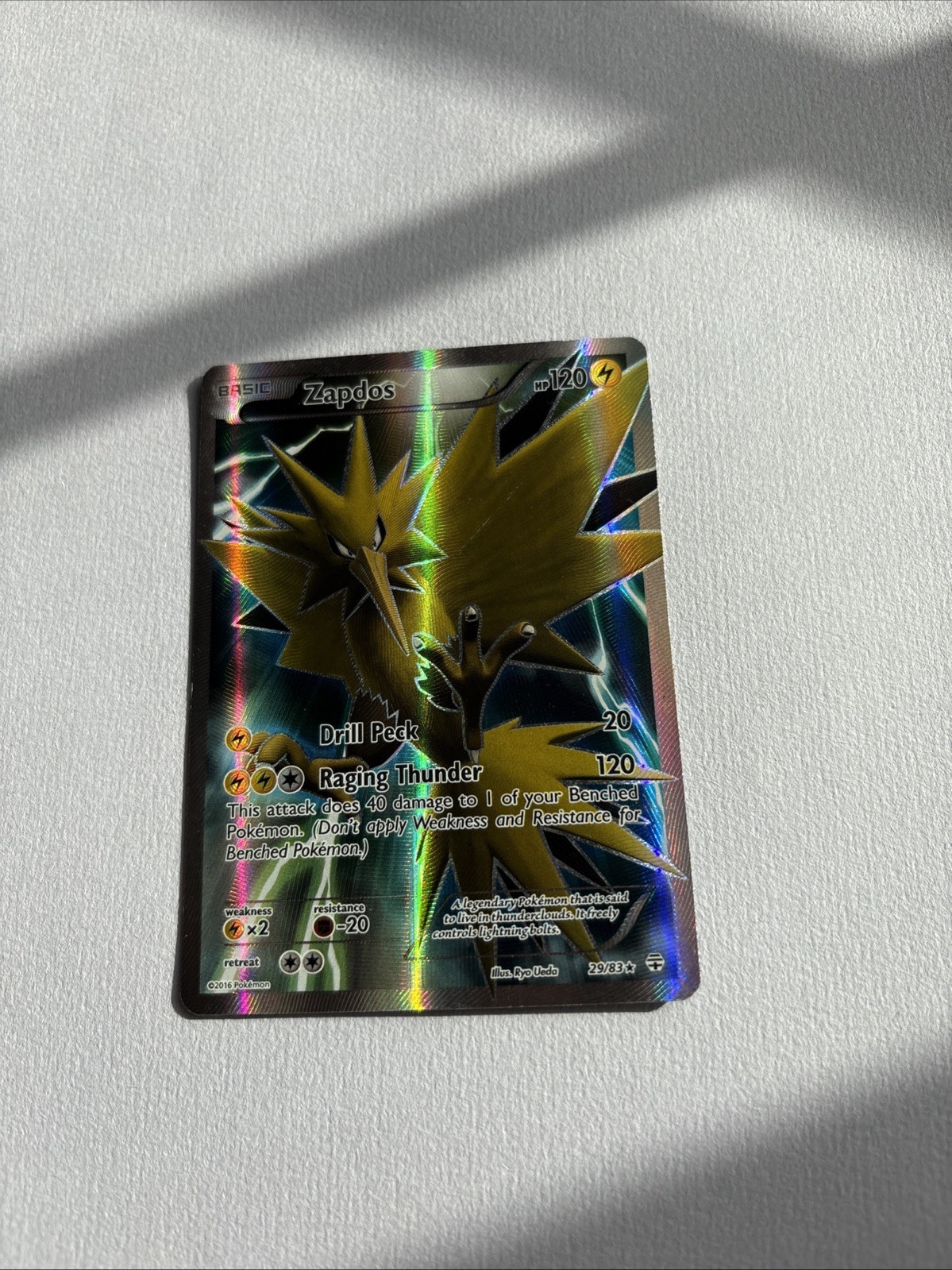 Zapdos 2016 XY: Generations #29/83 Holo (Full Art) Price Guide