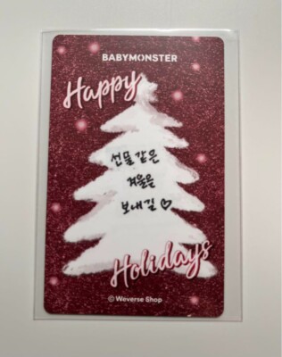 BABYMONSTER ASA Winter Holiday weverse Photocard PC Photo card