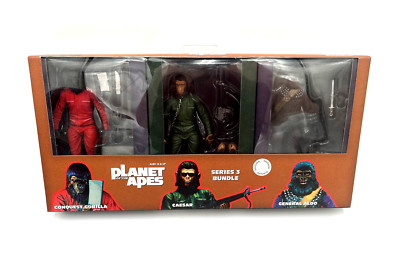 NECA Planet Of The Apes Series 3 Pack Aldo Caesar Conquest Gorilla
