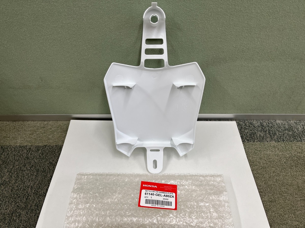 Honda 2013-2021 CRF50F CRF 50 White Front Number Plate 61140-GEL