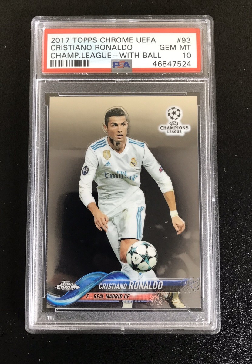 2017 Topps Chrome UEFA Champions League Cristiano Ronaldo #93 PSA