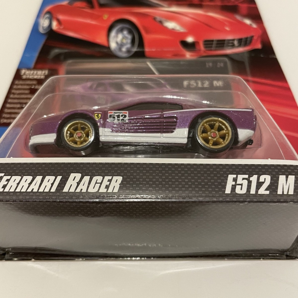 Hot Wheels Ferrari Racer F512 M Purple #512 New old stock Unopened