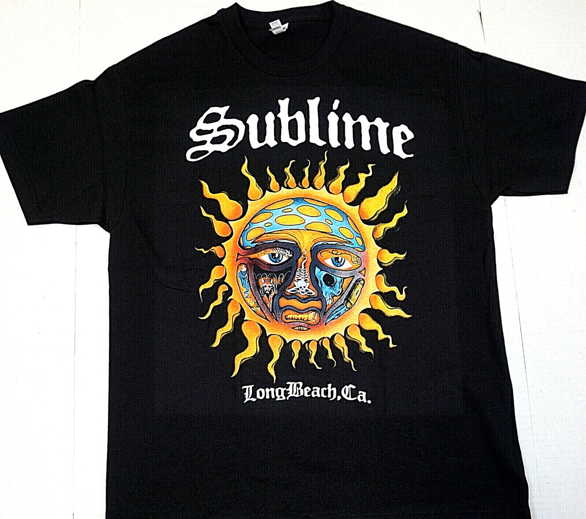 SUBLIME T-shirt LBC Ska Punk Long Beach Cali Tee Men's Black 100