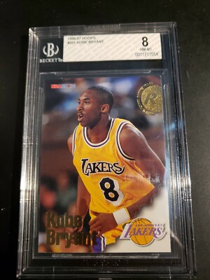 1996/97 Hoops Kobe Bryant ROOKIE card Beckett 8 Lakers | eBay