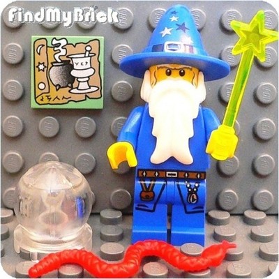 C103 Lego Kingdom Castle Wizard with Magic Accessories Minifigure