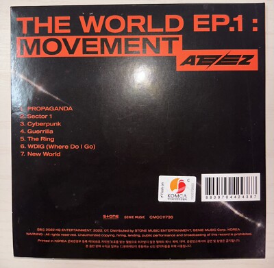 ATEEZ [THE WORLD EP.1 : MOVEMENT] Yunho Autographed Signed Album