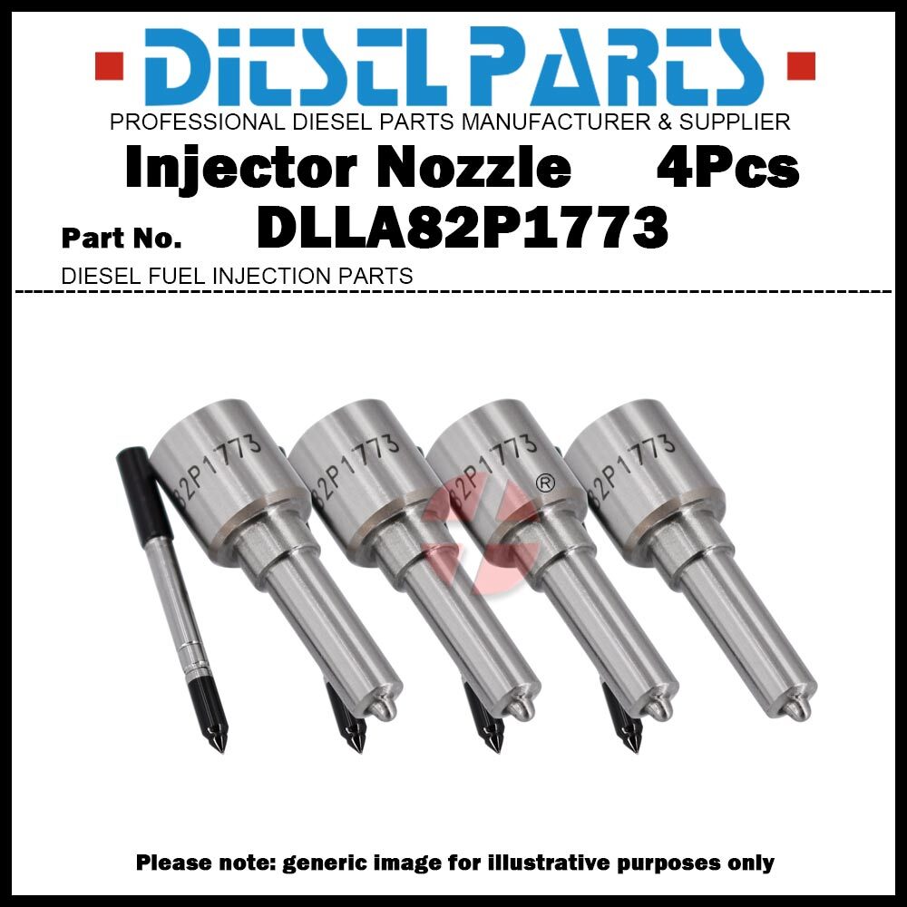 4Pcs Fuel Injector Nozzle DLLA82P1773 for JAC 2.8L 4DA1-2B